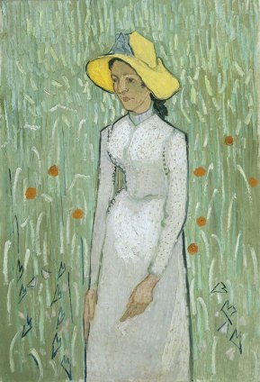 Van Gogh, Girl in White, Summer 1890. Oil on canvas, 66.7 x 45.8 cm. National Gallery of Art, Washington DC.